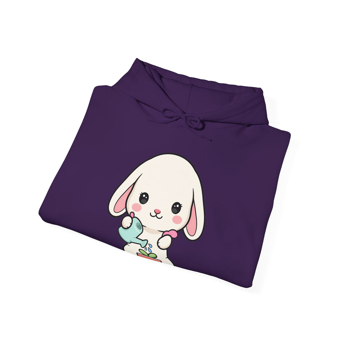 Kawaii Bunny Gardening Hoodie, Cute Plant Lover Sweatshirt