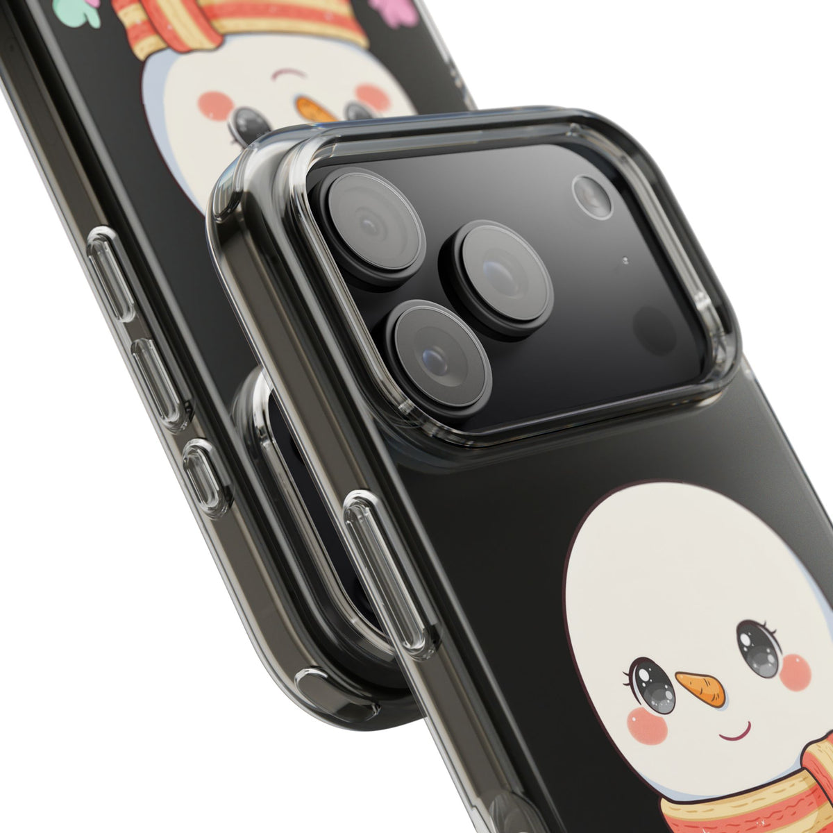 Kawaii Snowman Phone Case – Cute Christmas Clear Case