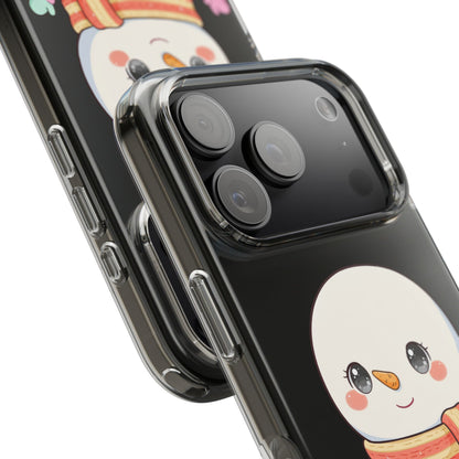 Kawaii Snowman Phone Case – Cute Christmas Clear Case