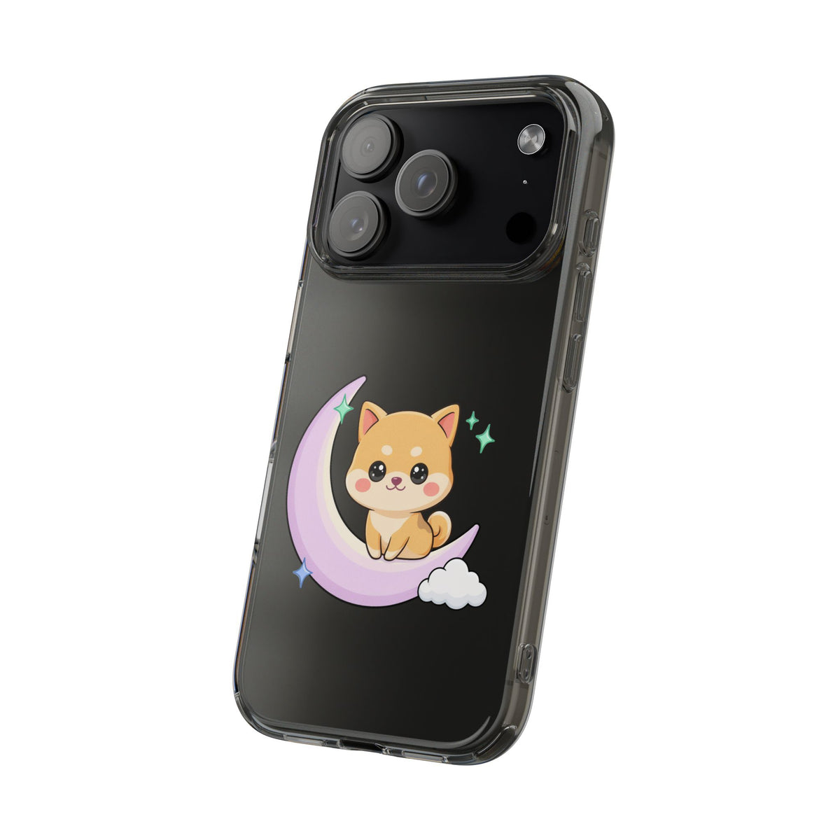 Kawaii Shiba Inu Phone Case – Crescent Moon Cutie