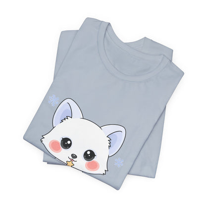 Kawaii Christmas Fox T-Shirt for Cozy Holiday Decorating