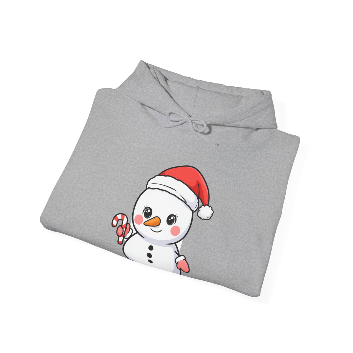 Cute Snowman Christmas Hoodie, Kawaii Holiday Sweatshirt