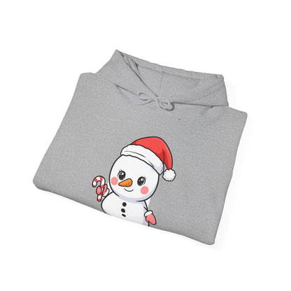 Cute Snowman Christmas Hoodie, Kawaii Holiday Sweatshirt