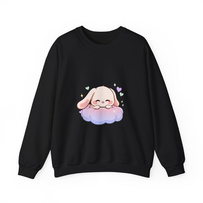 Kawaii Bunny Sweatshirt, Sleeping Cloud Chibi Crewneck