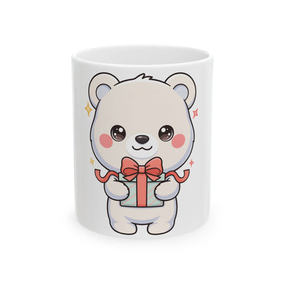 Kawaii Polar Bear Mug with Gift | Cute Bear Ceramic Mug