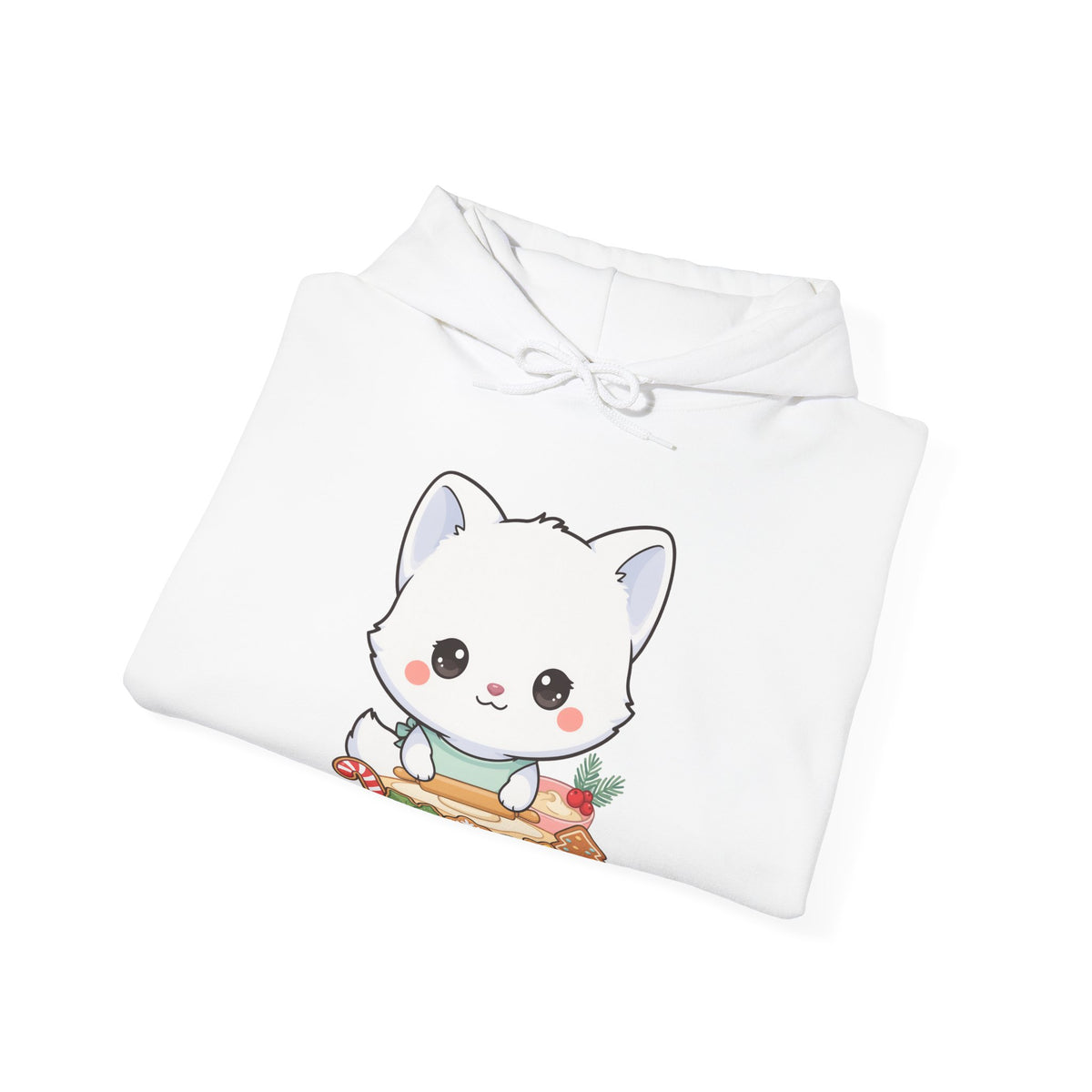 Christmas Fox Baking Hoodie, Kawaii Cookie Baker Sweatshirt