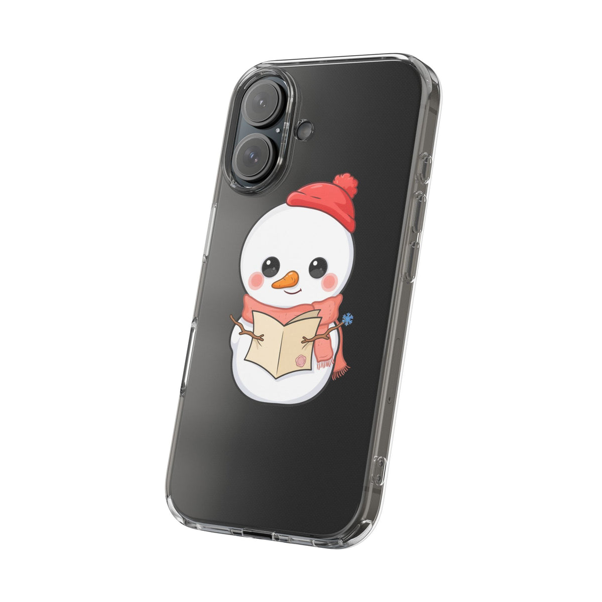 Kawaii Snowman Phone Case Reading to Santa