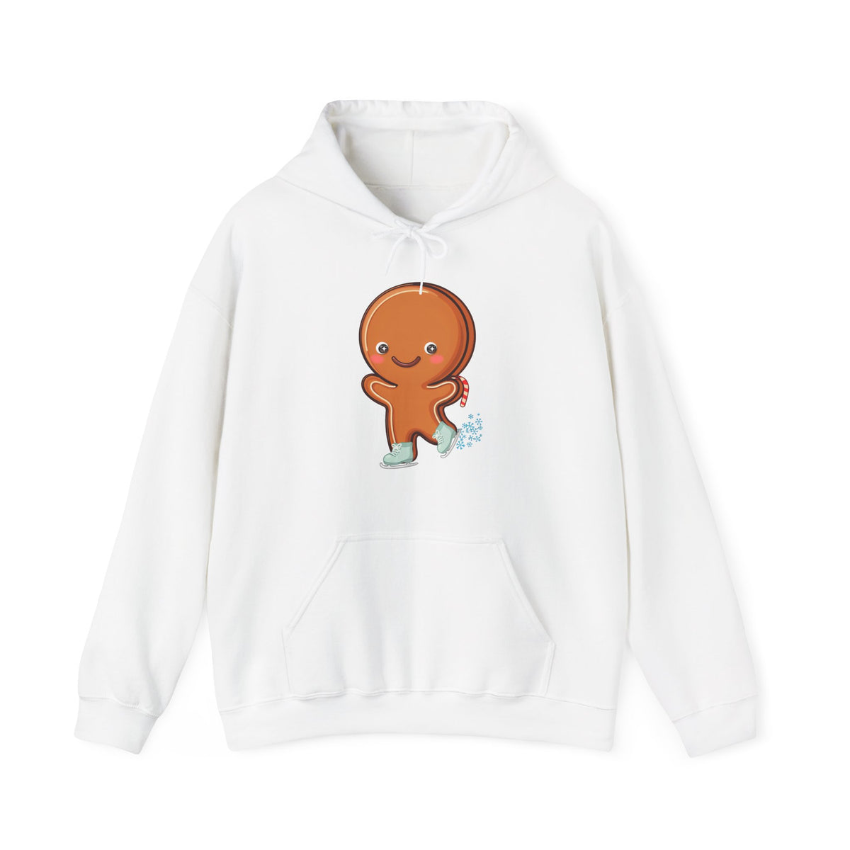 Kawaii Gingerbread Skating Hoodie for Cozy Winter Cheer