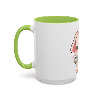 Gamer Bunny Accent Coffee Mug for Kawaii Game Lovers