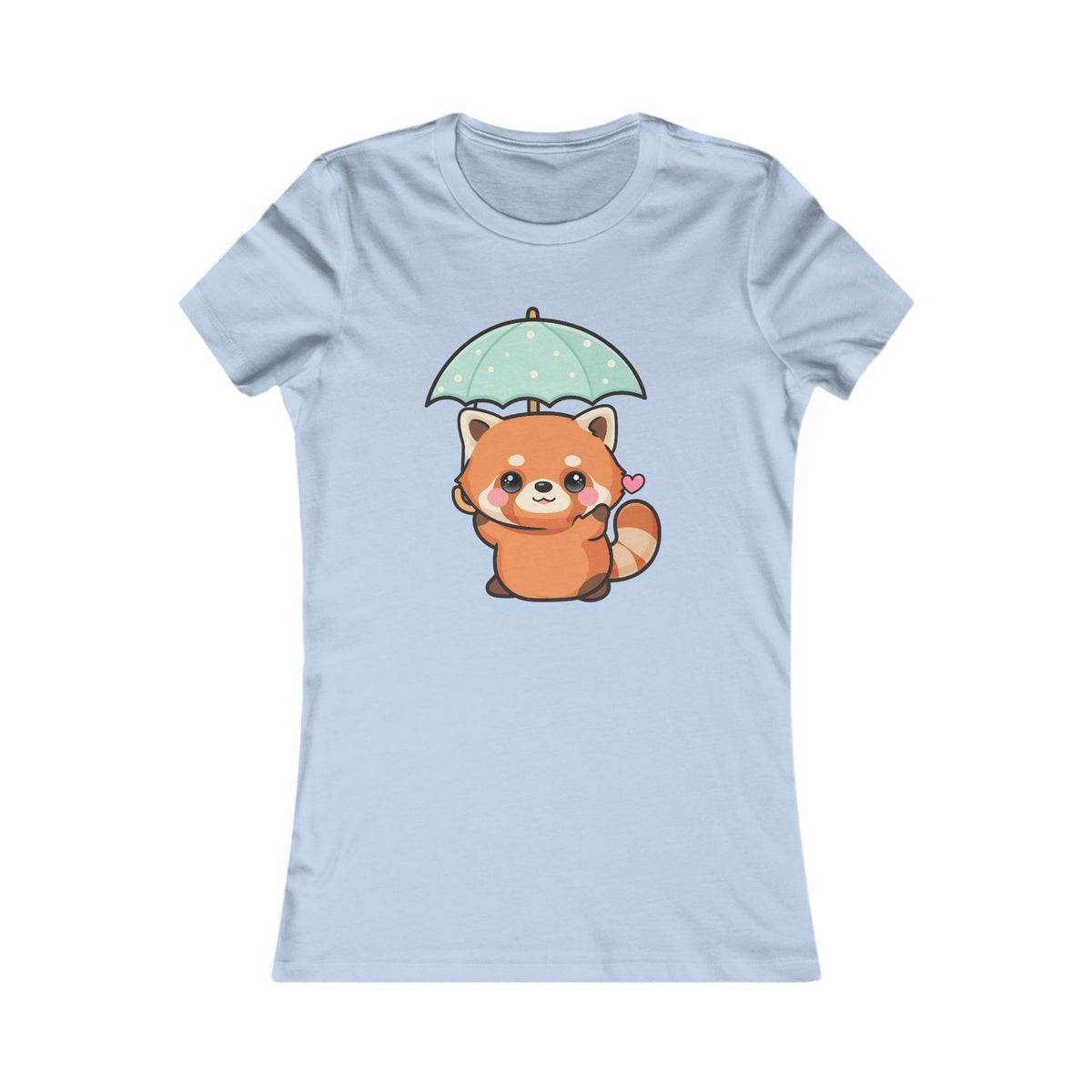 Kawaii Red Panda Women's Tee – Sweet Rainy Day Charm