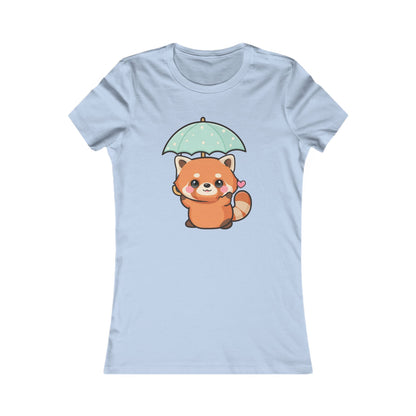 Kawaii Red Panda Women's Tee – Sweet Rainy Day Charm