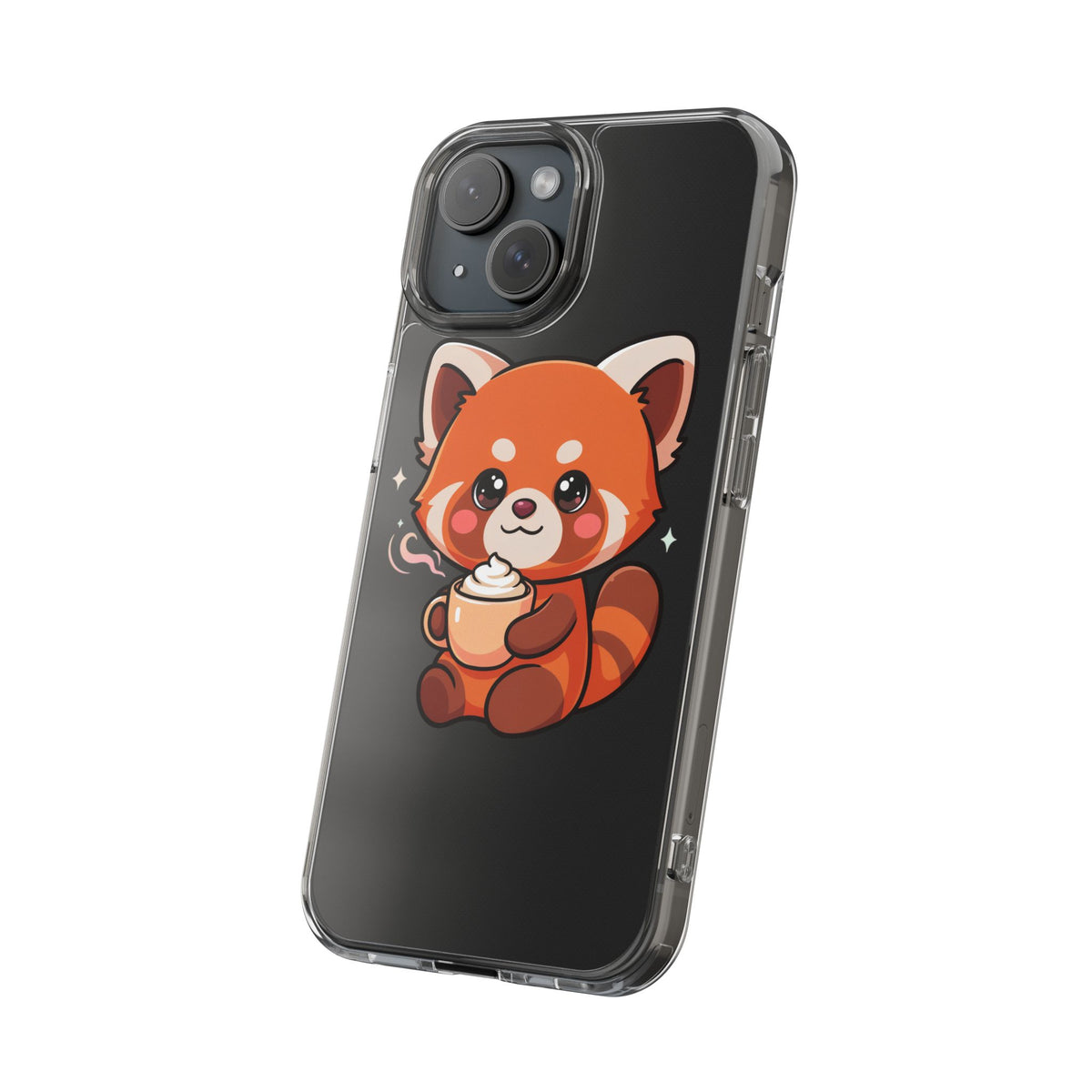 Kawaii Red Panda Phone Case with Latte