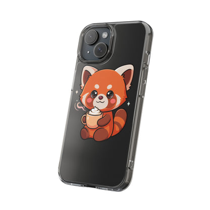 Kawaii Red Panda Phone Case with Latte