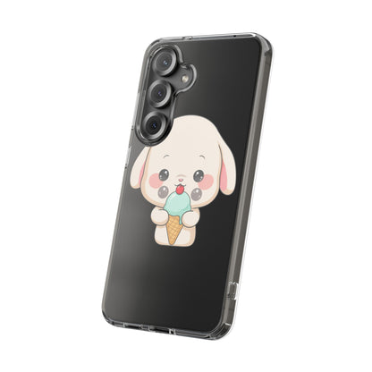 Kawaii Bunny Phone Case, Ice Cream Cutie Clear Case