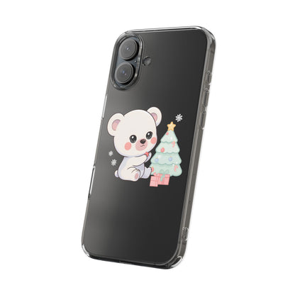 Christmas Polar Bear Phone Case, Kawaii Holiday Accessory