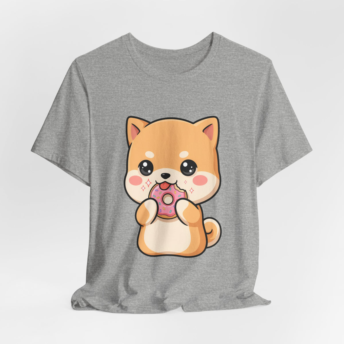 Kawaii Shiba Inu Donut Unisex Jersey Short Sleeve Tee