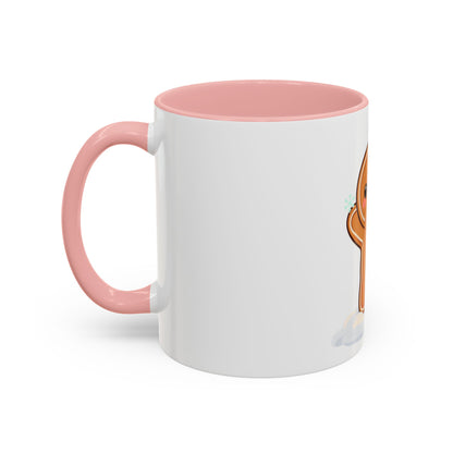 Kawaii Gingerbread Man Accent Coffee Mug for Winter Cheer