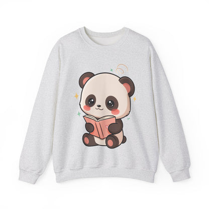 Cute Reading Panda Sweatshirt for Book Lovers