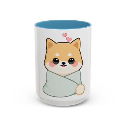 Kawaii Shiba Inu Accent Coffee Mug for Cozy Moments