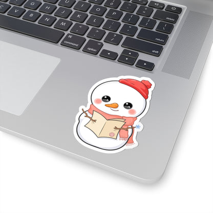 Kawaii Snowman Sticker for a Cozy Holiday Desk