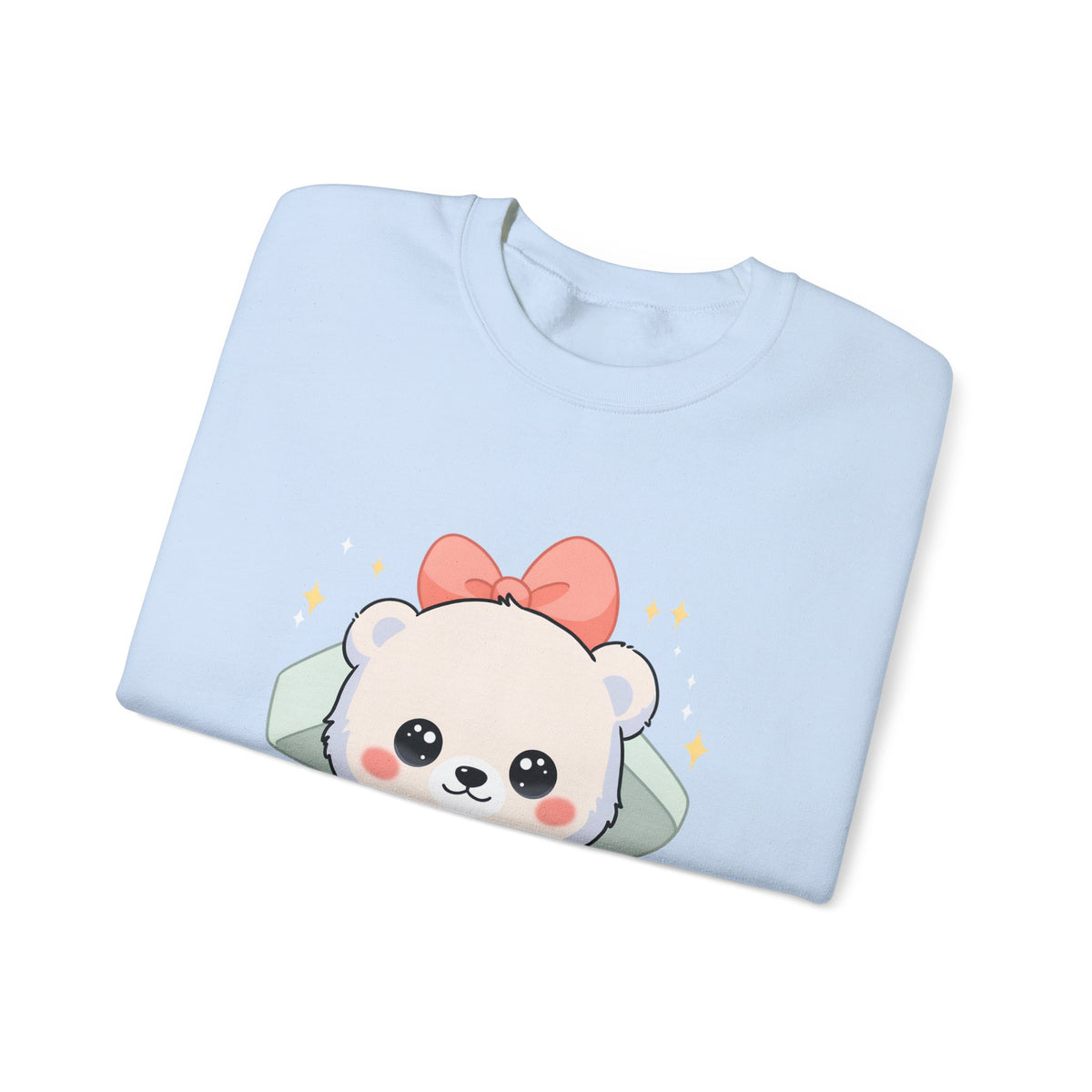 Kawaii Polar Bear Sweatshirt, Cute Gift Box Cub