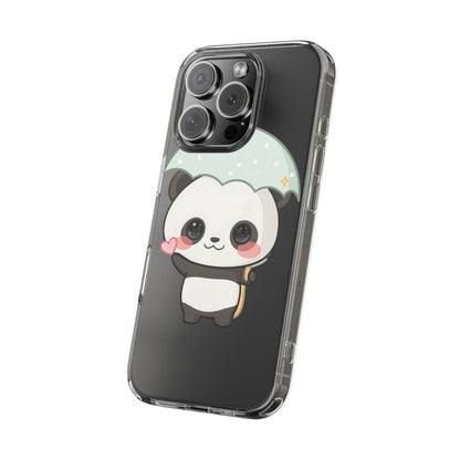 Kawaii Panda Clear Impact-Resistant Phone Case