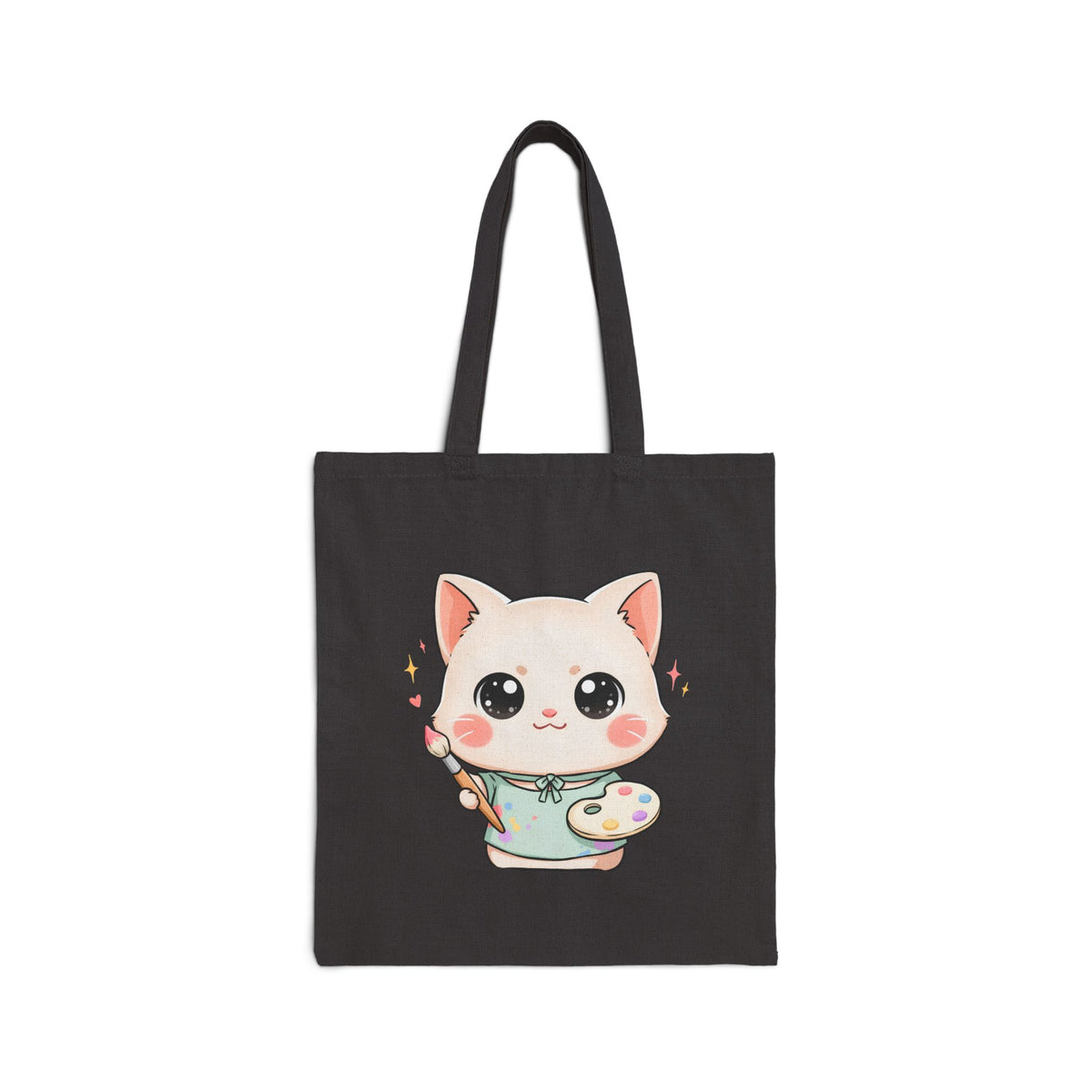 Kawaii Cat Artist Tote Bag for Creative Cat Lovers