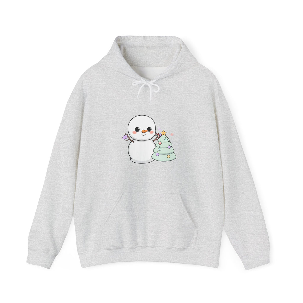 Kawaii Christmas Snowman Hoodie for Cute Holiday Cheer