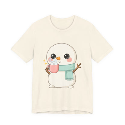 Kawaii Snowman T-Shirt for Cozy Cocoa Breaks