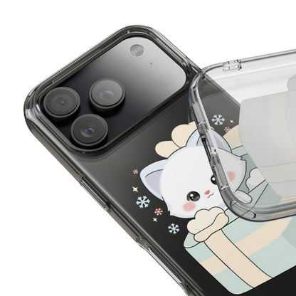 Kawaii Arctic Fox Clear Impact-Resistant Phone Case