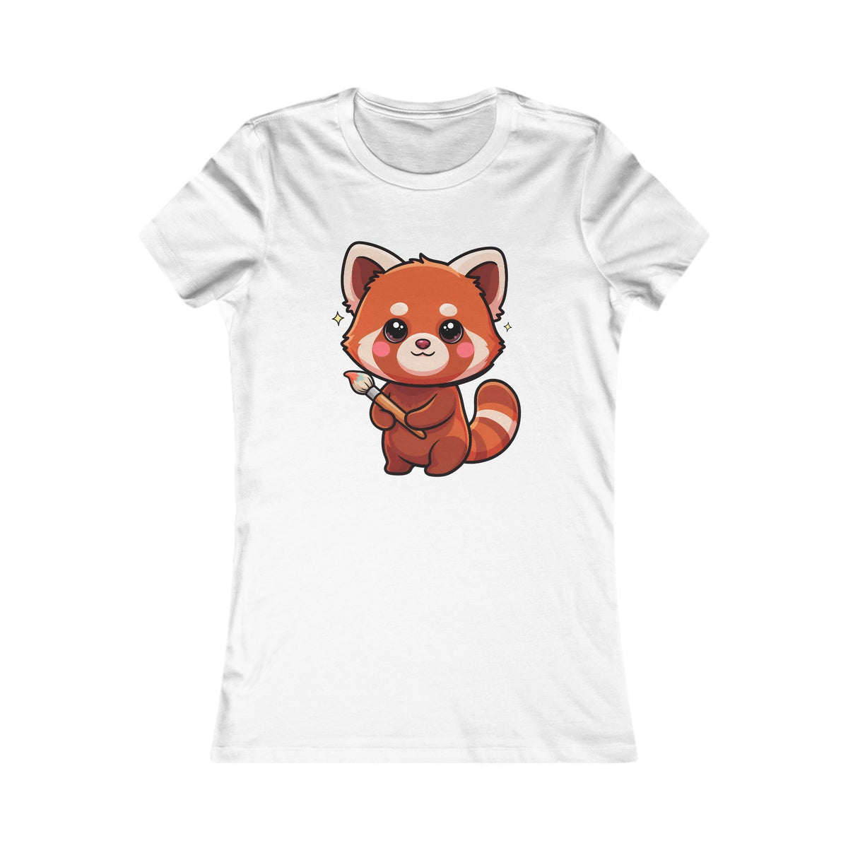 Kawaii Red Panda Women's Tee for Art Lovers