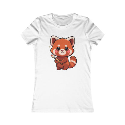 Kawaii Red Panda Women's Tee for Art Lovers