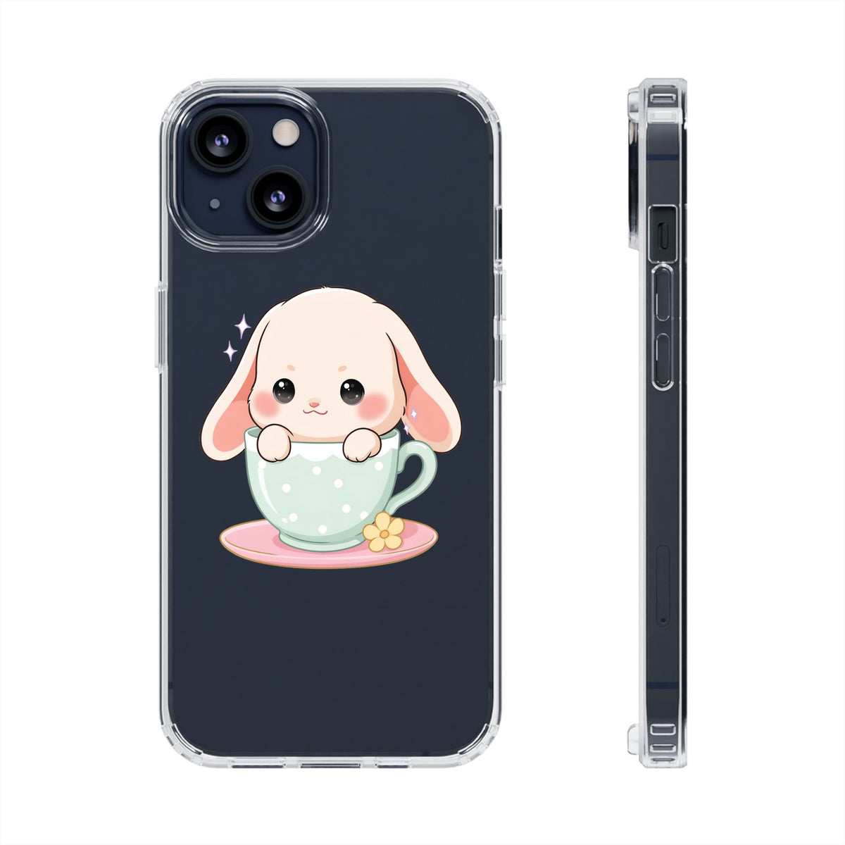 Kawaii Bunny Phone Case, Cute Teacup Rabbit