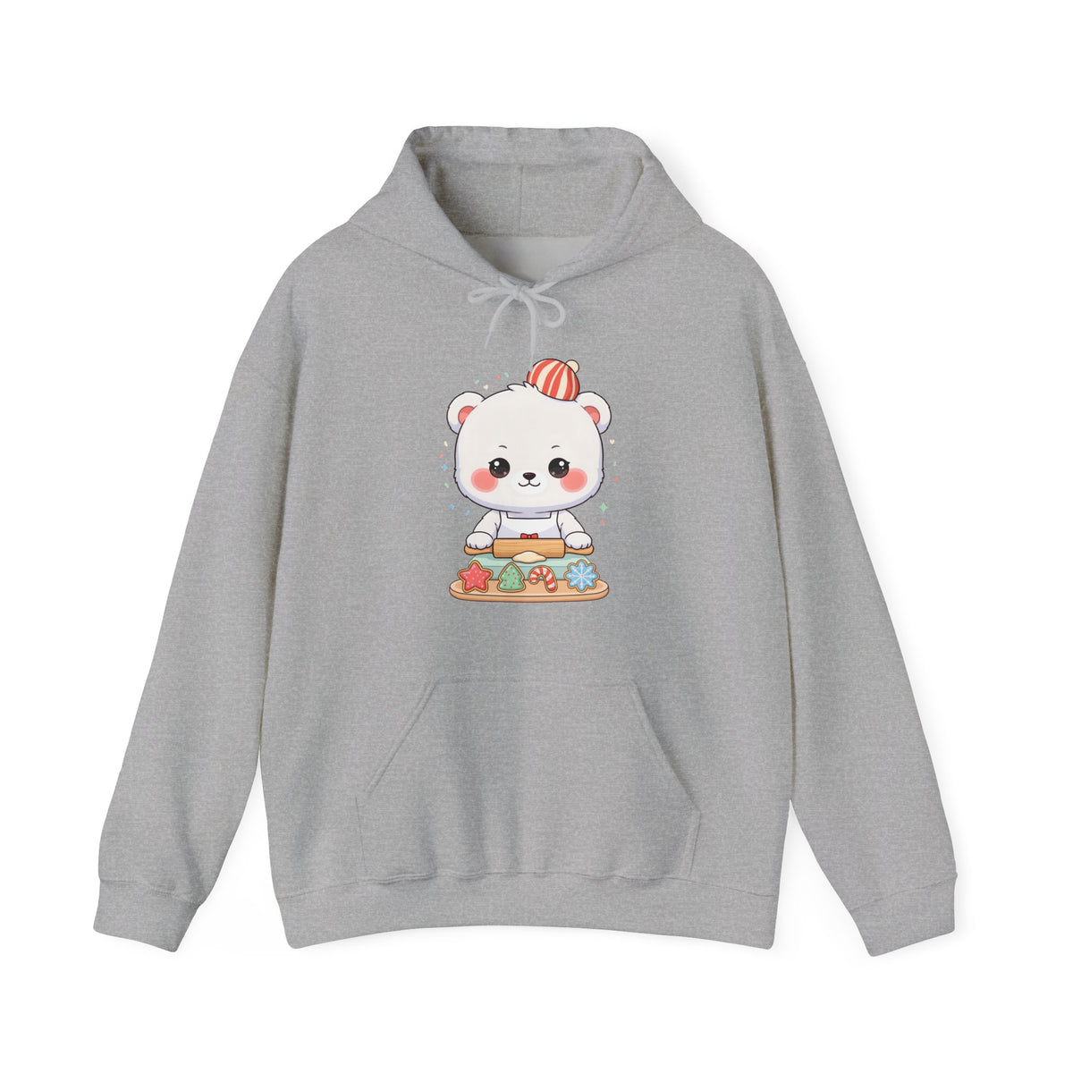 Christmas Cookie Baking Polar Bear Hoodie