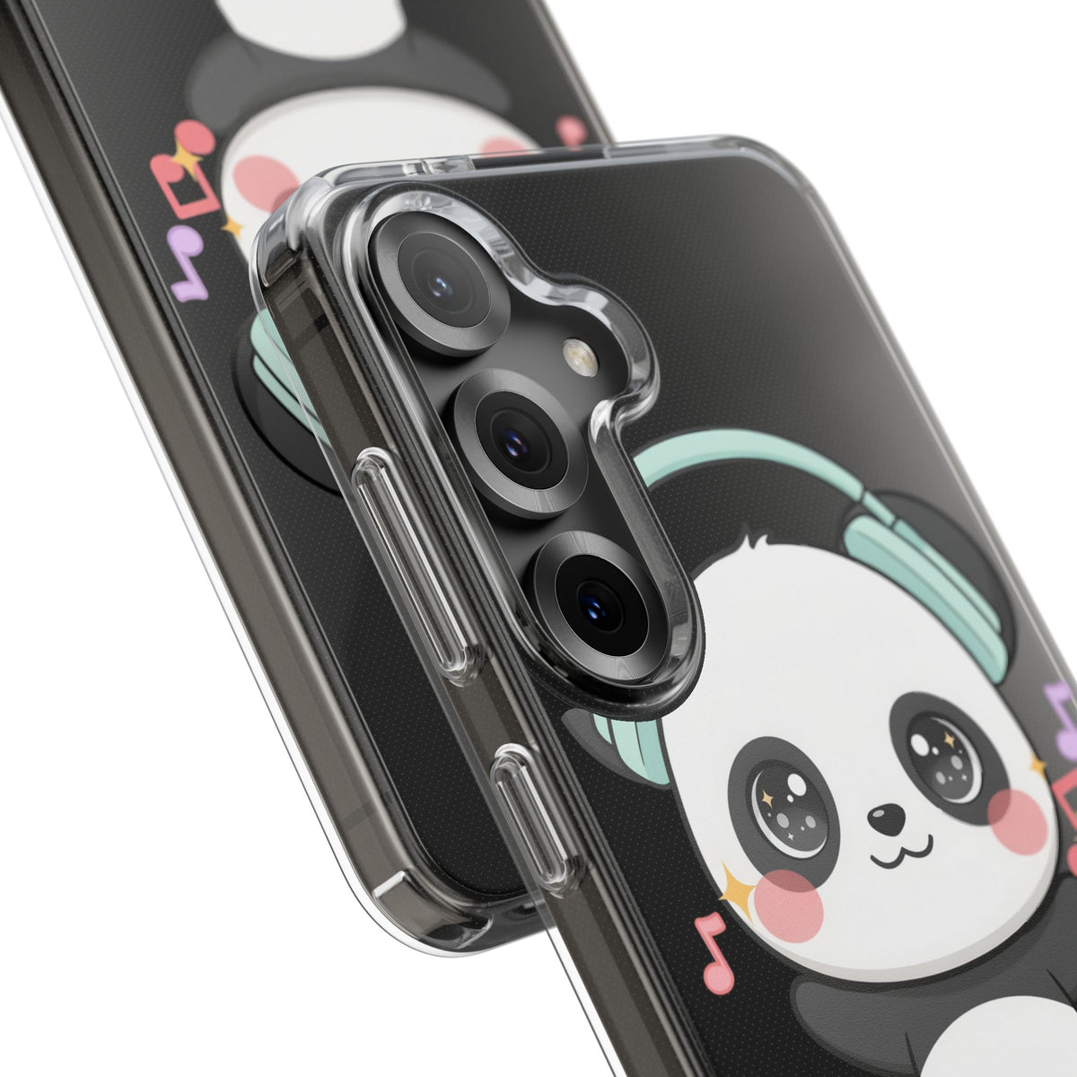 Kawaii Panda Phone Case with Headphones