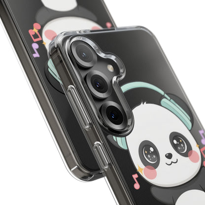 Kawaii Panda Phone Case with Headphones