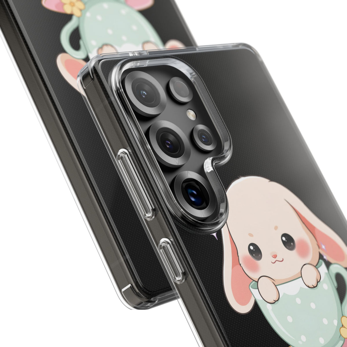 Kawaii Bunny Phone Case, Cute Teacup Rabbit
