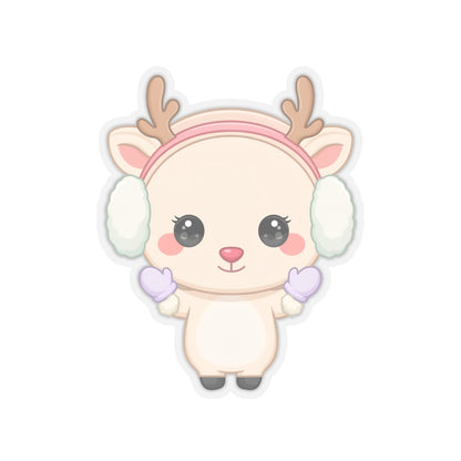 Kawaii Reindeer Sticker for Cozy Winter Cheer
