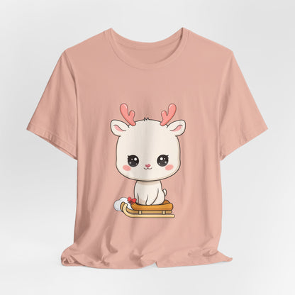 Kawaii Reindeer T-Shirt for Cozy Winter Days