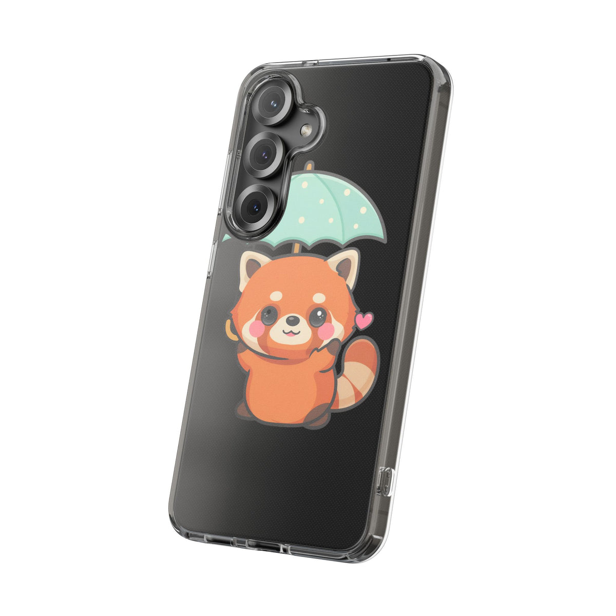 Kawaii Red Panda Clear Impact-Resistant Case