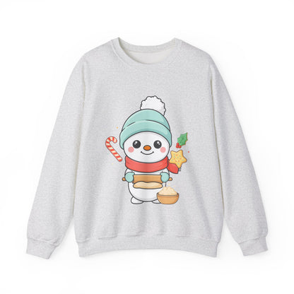 Christmas Snowman Baking Sweatshirt – Kawaii Holiday Crewneck