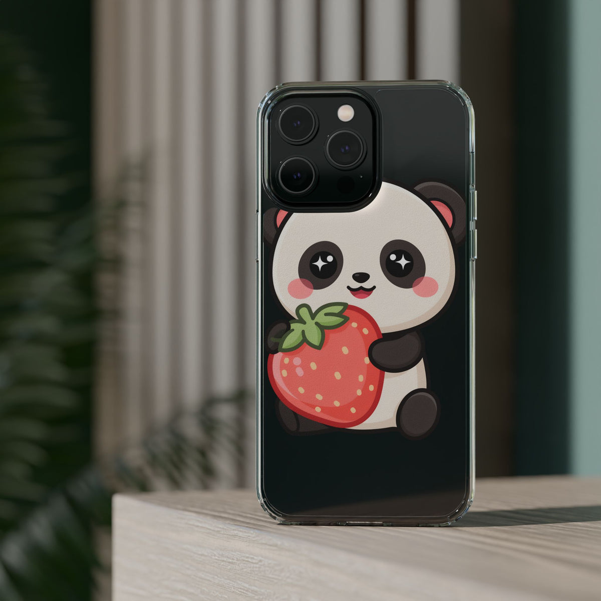 Kawaii Panda Phone Case, Sweet Strawberry Gift