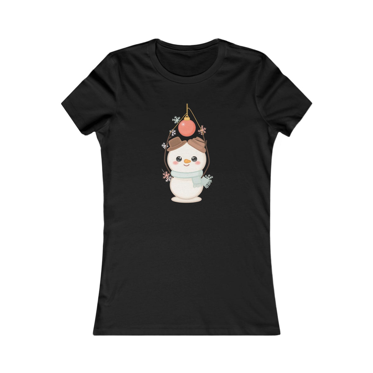 Kawaii Christmas Snowman Women's Favorite Tee