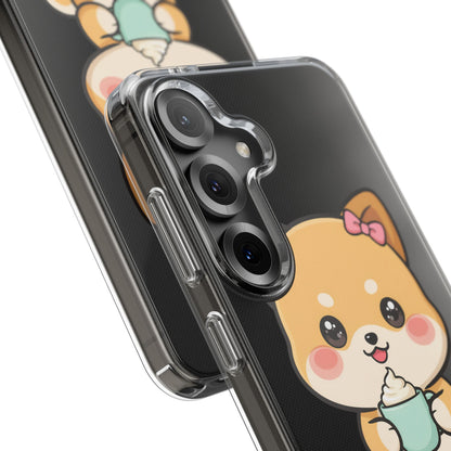 Kawaii Shiba Inu Phone Case with Latte