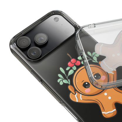 Kawaii Gingerbread Phone Case with Mistletoe Cheer