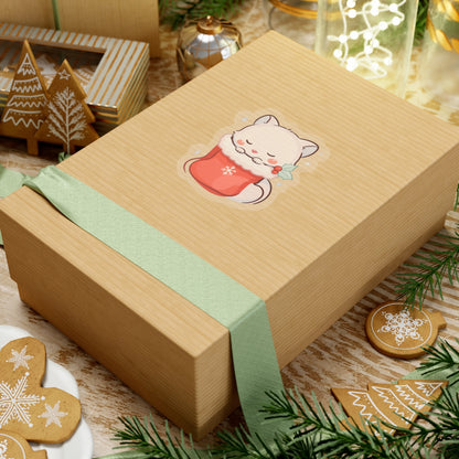 Kawaii Arctic Fox Christmas Sticker for Cozy Holiday Fans
