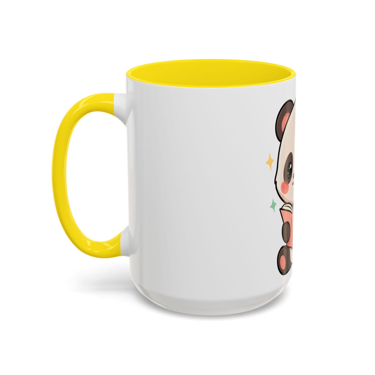 Kawaii Panda Reading Mug, Cute Book Lover Coffee Cup