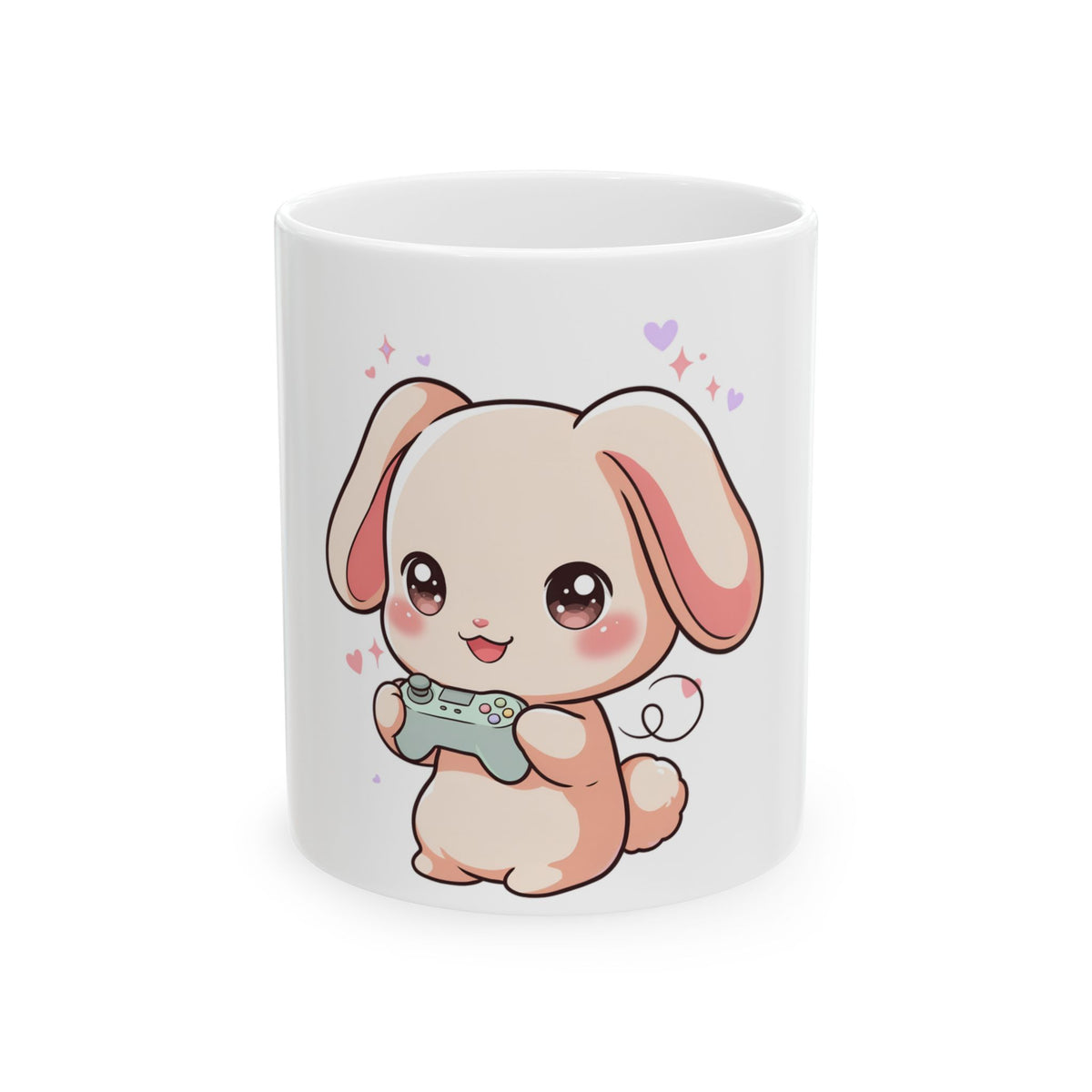 Gamer Bunny Mug – Cute Kawaii Video Game Gift