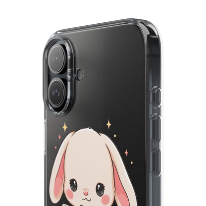 Kawaii Reading Bunny Clear Impact-Resistant Case