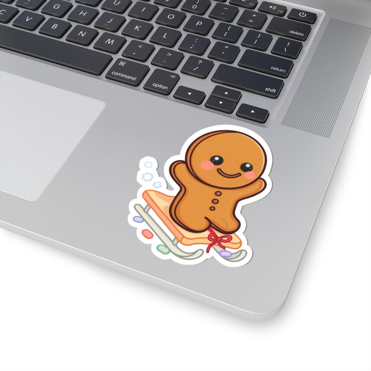 Gingerbread Man Kiss-Cut Sticker for Holiday Gifting